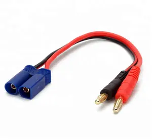 EC5 Connector Male to 4mm Bullet Banana Plugs 12AWG Lead Adapter Cable for RC Battery Charger