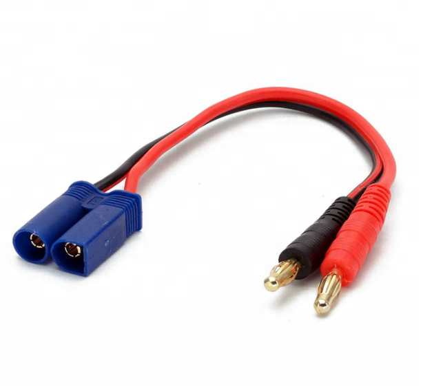 EC3 EC5 XT30 XT60 XT90 EC8 TRX Male Connector to 4mm Charge Lead 12AWG 14AWG Adapter Cable for RC Battery Charger
