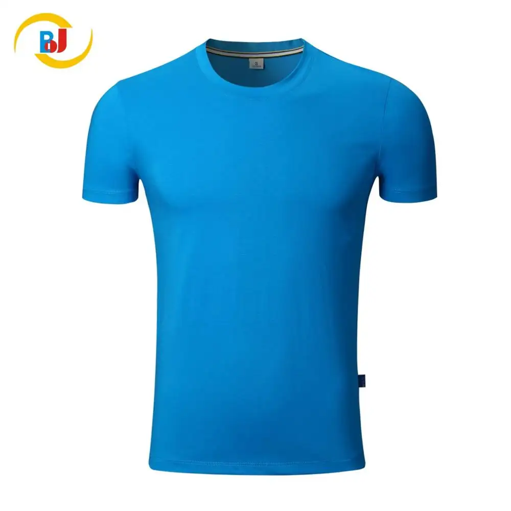 T-shirt Cotton Bojin OEM 100% Ring Spun Cotton Blank T-shirt Mens Round Neck