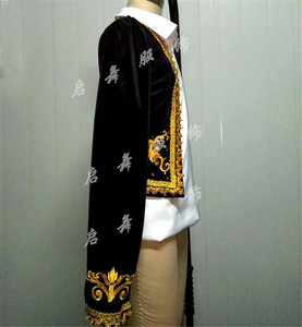 Nuova <span class=keywords><strong>Giacca</strong></span> da Ballo per <span class=keywords><strong>Uomo</strong></span> in <span class=keywords><strong>Velluto</strong></span> Nero Attraente Stile Bomber - Product Image 2