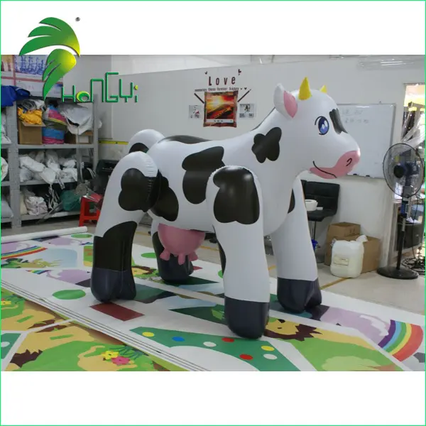 Figurine de dessin animé gonflable publicitaire, vache à lait gonflable géante, pour la Promotion de ferme