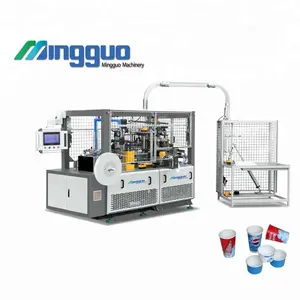 Mg-C600 Ce Standard Approved Automatic Single Double Side PE Coated Disposable Paper Cup Glass Forming Making Production Line Pr