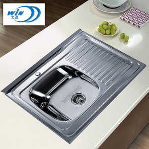 Fregadero de Cocina Moderno de una Sola Pieza con Cascada y Escurridor, Acero Inoxidable, 5 Años de Garantía, 800*600 - Product Image 2
