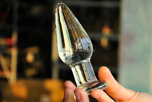 Plug bokong kaca 11.2cm, Dildo Anal dengan bola kristal palsu <span class=keywords><strong>Penis</strong></span> pria - Product Image 2