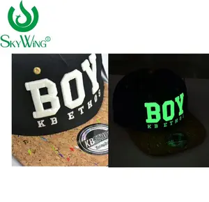 Custom 3D Glow-In-The-Dark Borduurwerk Snapback Caps Hoed