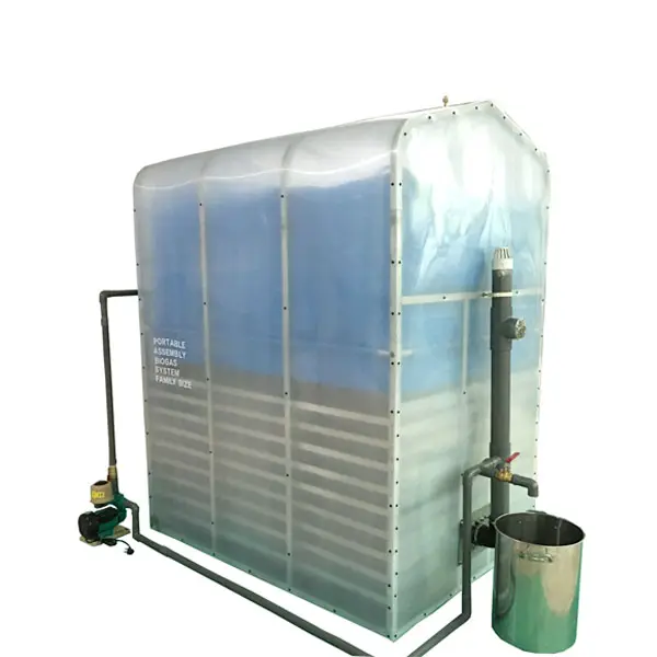 Mini tanque de biogás para planta de biogás, tamaño familiar