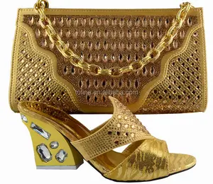 Order free sample shoes african shoes and bag set for woman dress