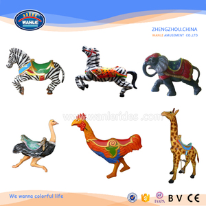 Wanle patio al aire libre Animal feliz ir paseo para niños Mini carrusel para venta - Product Image 3