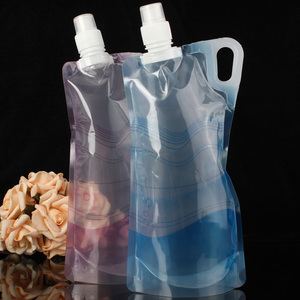 Atacado Alta Qualidade Reutilizável Stand up Plastic Drinking Bags Água Bico Bolsas para Embalagem Líquida - Product Image 3
