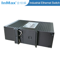 Fabricante InMax, convertidor de medios de carril DIN, 12v 24v 36v, cámara ip, interruptor de red al aire libre, mini interruptor ethernet industrial