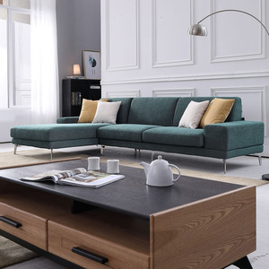 Ensemble de canapés sectionnels style moderne en tissu vert Meubles de salon anciens avec lit en bois <span class=keywords><strong>pour</strong></span> <span class=keywords><strong>canapé</strong></span> de maison ou d'hôtel - Product Image 2