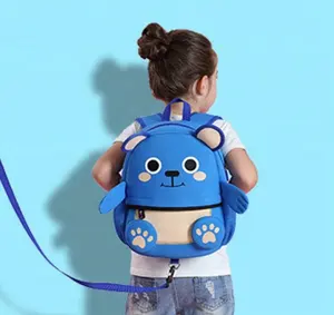 REACH CA PROP 65 EcoフレンドPupil 2019 Cartoon 3D School Backpack Child Zoo Animal Kid Anti Loss Toddler Kindergarten School Bag