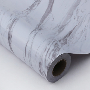 FILM adhésif vinyle gris clair style marbre blanc, plastique collant - Product Image 3
