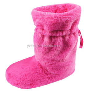 Violet Offre Spéciale lavande micro-ondes pantoufles sac de blé pieds eau pantoufle pour femme/pantoufles micro-ondables - Product Image 4