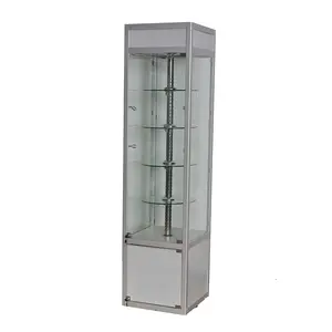 Вращающийся стеклянный витринный шкаф/витрина для ювелирных изделий