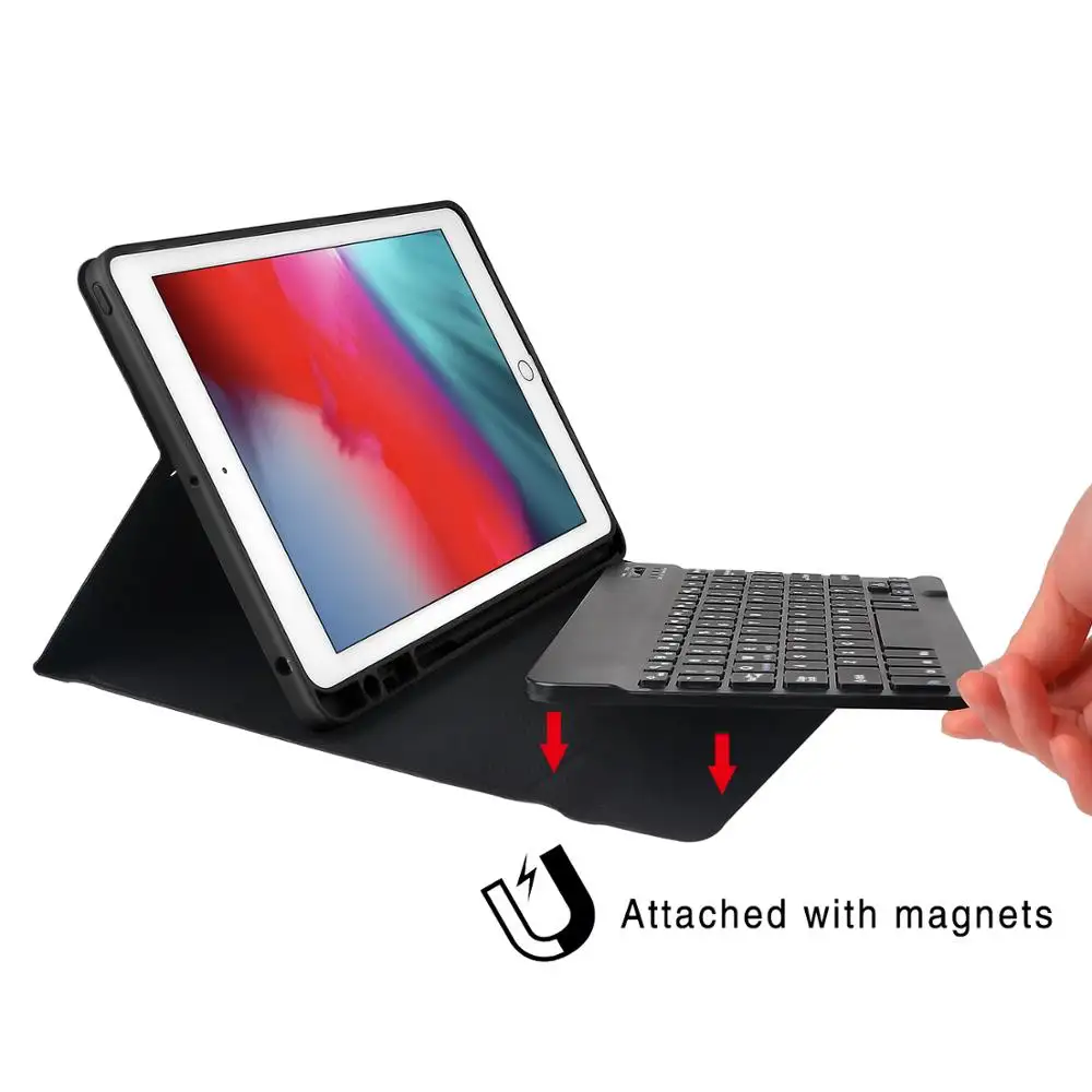 Klavye ile ipad kılıfı 9.7 tablet ipad kılıfı kalem yuvası
