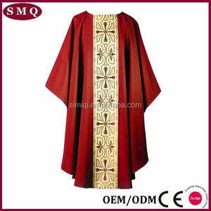 En gros OEM personnalisé broderie deacon <span class=keywords><strong>patron</strong></span> robe chasuble - Product Image 4
