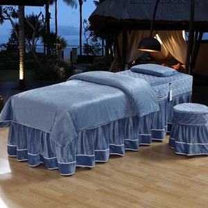 Set di Biancheria da Letto in Velluto per Massaggi Spa, Morbido al Tatto, Colorato, per Centri Estetici - Product Image 1