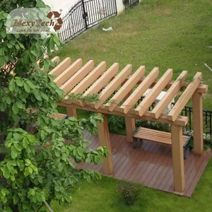 MexyTech zeitgenössische kleine Hinterhöfe Trauben pavillon wpc Holz terrasse Pergolen