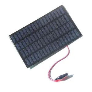 Epoxy resin 2.5W 18V Solar Cell Polycrystalline Solar Panel+Crocodile Clip For Charging 12V Battery Solar Charger 194*120MM