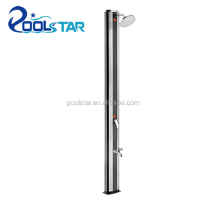 <span class=keywords><strong>Douche</strong></span> <span class=keywords><strong>solaire</strong></span> extérieure en aluminium de luxe avec pulvérisateurs de massage pour le dos et buse de rinçage des pieds pour un confort et une relaxation accrus - Product Image 2