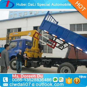 Dongfeng 8 טון משאית אשפה מנוף משאית רכוב עם 2.5 טון מנוף - Product Image 5