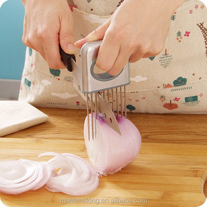 Porte-<span class=keywords><strong>oignon</strong></span> facile Trancheuse Outils de légumes Coupe-tomates Gadgets de cuisine en acier inoxydable mtl - Product Image 2