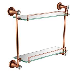 Set di Accessori per Bagno di Lusso Moderno in Acciaio Inox, Otto Pezzi, Oro Rosa, Gancio da Parete, Portasciugamani per Casa e Appartamento - Product Image 2