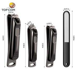 Cortaúñas negro, cortaúñas para uñas, cortaúñas biseladas - Product Image 6