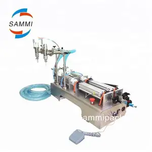 100-1000ml double heads beard oil filling machine, liquid piston filler