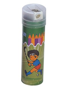 wooden color pencil in ruler tube box