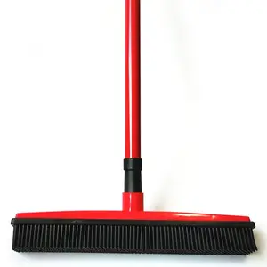 pet carpet hair remover Soft Bristle floor squeegee rubber broom