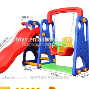 Trong Nhà Chất Lượng Cao An Toàn Nhựa Trẻ Em Slides Với <span class=keywords><strong>Swing</strong></span> Và Bóng Rổ Bộ - Product Image 2