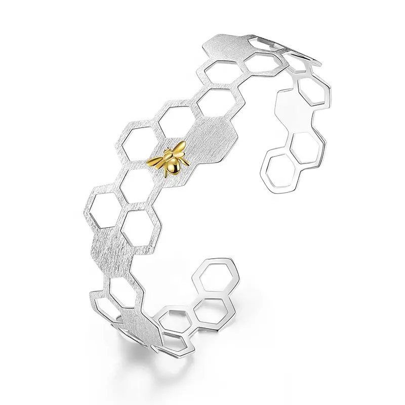 Lotus Pret Trendy Stijl 925 Creatieve Honingraat Home Guard Zilveren Armbanden Armband Voor Dames Sieraden Groothandel Fijne Sieraden Voor Vrouwen