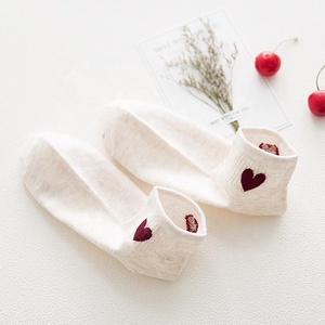 Red Heart Cute Cotton <strong>Socks</strong> for <strong>Women</strong> Simple Basic Fresh Design <strong>Warm</strong> Comfortable for Daily Use Ankle Hot Sale for Spring Summer - Product Image 3