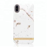 Coque de téléphone portable avec bande de métal véritable et Design personnalisé, pour iPhone Xs max