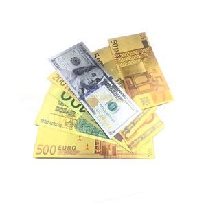 Personnaliser Acceptable Nouveaux Produits 5/<span class=keywords><strong>20</strong></span>/100 <span class=keywords><strong>Euro</strong></span> Feuille D'or Pur Plaqué Billets - Product Image 6