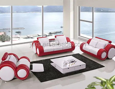 Hot selling 2 seat red leather sectional recliner sofa