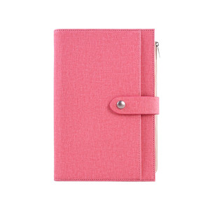 <span class=keywords><strong>Notebook</strong></span> A5 Korea lucu dengan penutup PU Linen kantung ritsleting multifungsi pengikat jahitan