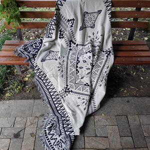 Customized Gobelin <strong>Black</strong> and White Squares and Tapestry <strong>Throw</strong> <strong>Blanket</strong> 130*160cm - Product Image 3