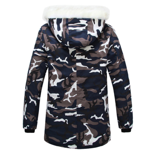 2019 OEM Plus Size Windproof Mens Winter Camouflage Padded <b>Hoodie</b> with Fur Decorated Hood - Product Image 2