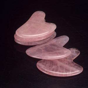 Natural Rose Quartz Slice Gua Sha Traditional Acupressure Guasha Massager - Product Image 3