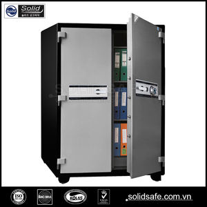 Caja fuerte ignífuga de acero de primera calidad de dos puertas y sólido, cerradura de dial de combinación para uso en bancos de oficina, solución segura de almacenamiento de documentos - Product Image 1
