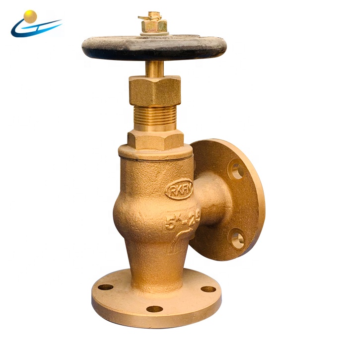 JIS Marine Bronze Valve Flange Ends 5K Angle Type Valve