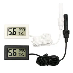 Termometer Higrometer Dalam Ruangan, Instrumen Pengukur Kelembapan Sensor Temperatur Nyaman LCD Mini