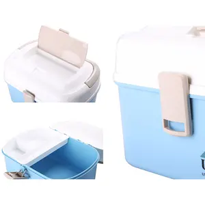 multi use plastic storage container case with handle