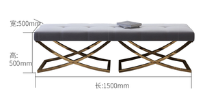 Button Tufted Bedroom Ottoman Velvet <strong>Bench</strong> <strong>Sofa</strong> - Product Image 6