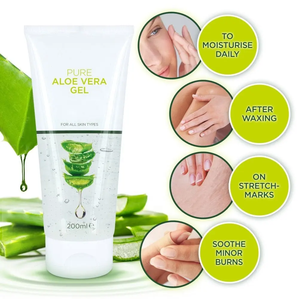 100% reines Aloe Vera Gel beruhigt Sonnenbrand Akne Aloe Gel für Haut gesichts hydrate