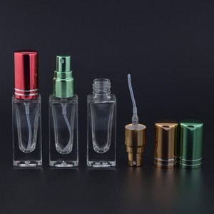 <span class=keywords><strong>6ml</strong></span> Mini botellas de spray de vidrio transparente recargables Botellas de vidrio de perfume rectangulares vacías con atomizador de aluminio - Product Image 3