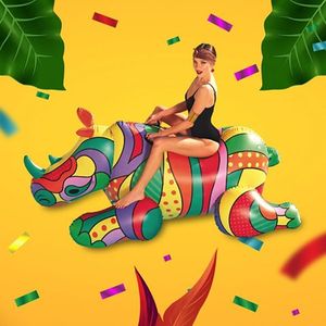 Bestway 41116 mùa hè Inflatable Pop tê giác chơi Thiết bị hồ bơi <span class=keywords><strong>Float</strong></span> cho người lớn - Product Image 3